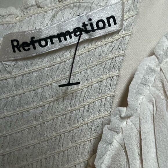 NWOT Reformation Harvest Elegant midi maxi dress Ivory Plus Sz 20 Host Pick ❤️ - Picture 7 of 11